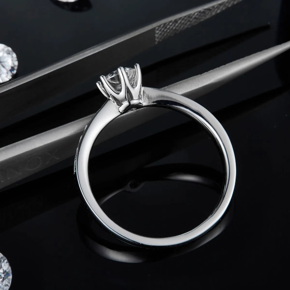 Moissanite 925 Sterling Silver Ring - felvior