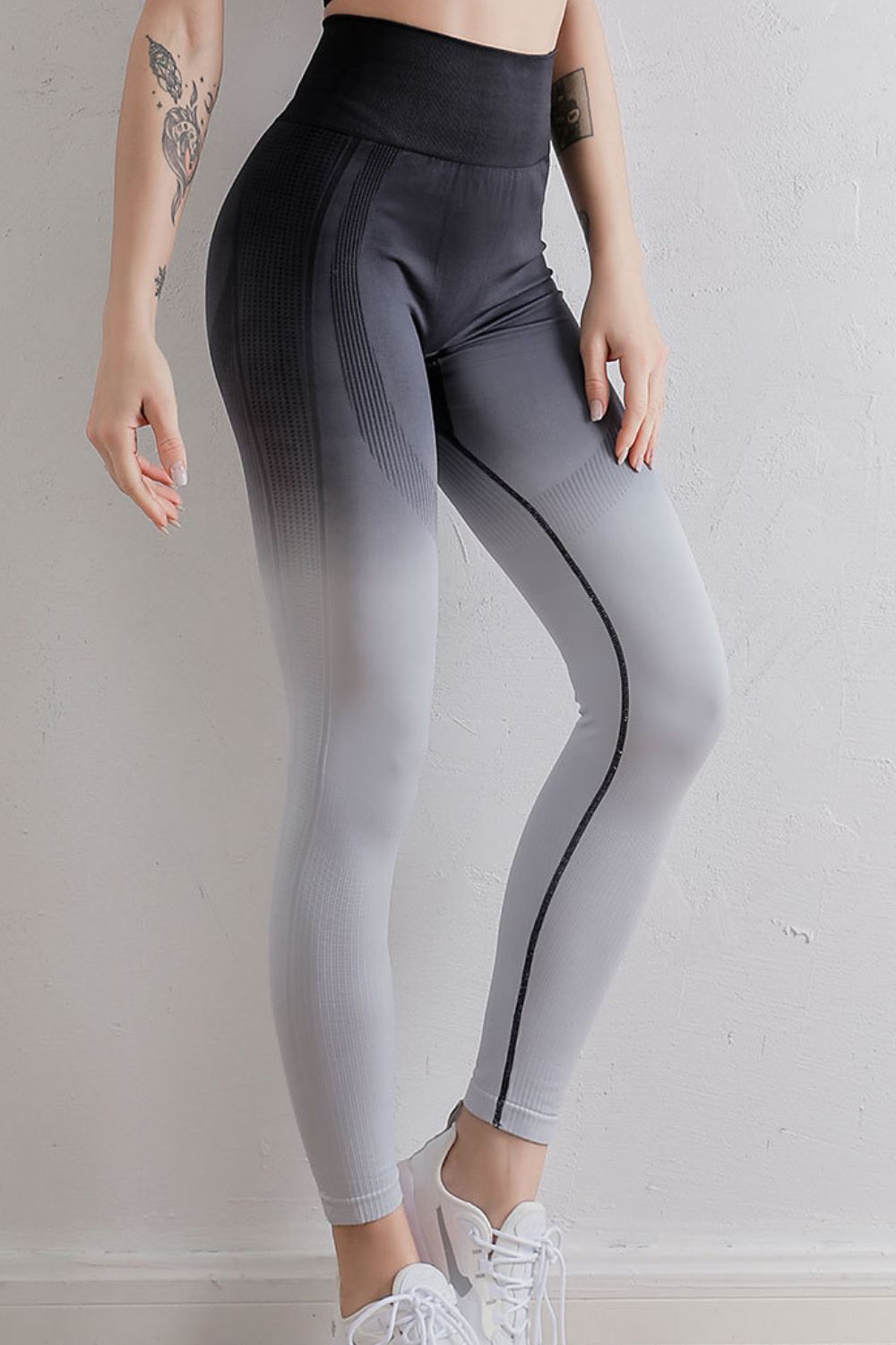 Gradient High Waist Sports Leggings - felvior