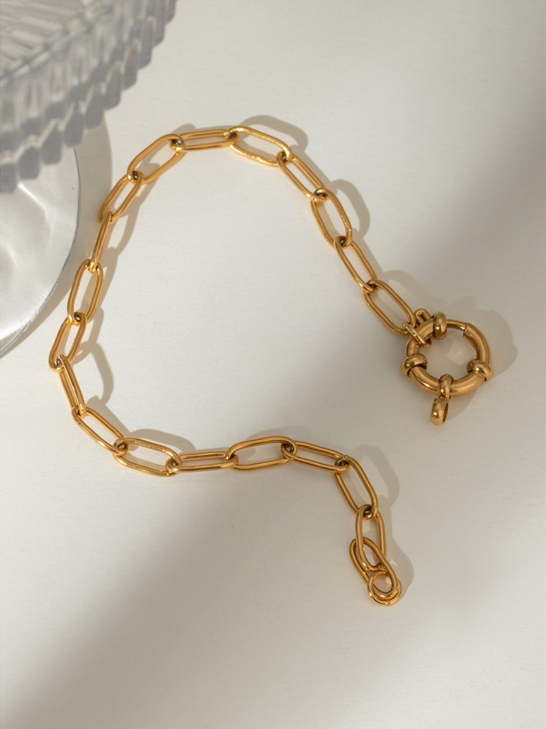 18K Gold-Plated Stainless Steel Chain Bracelet - felvior