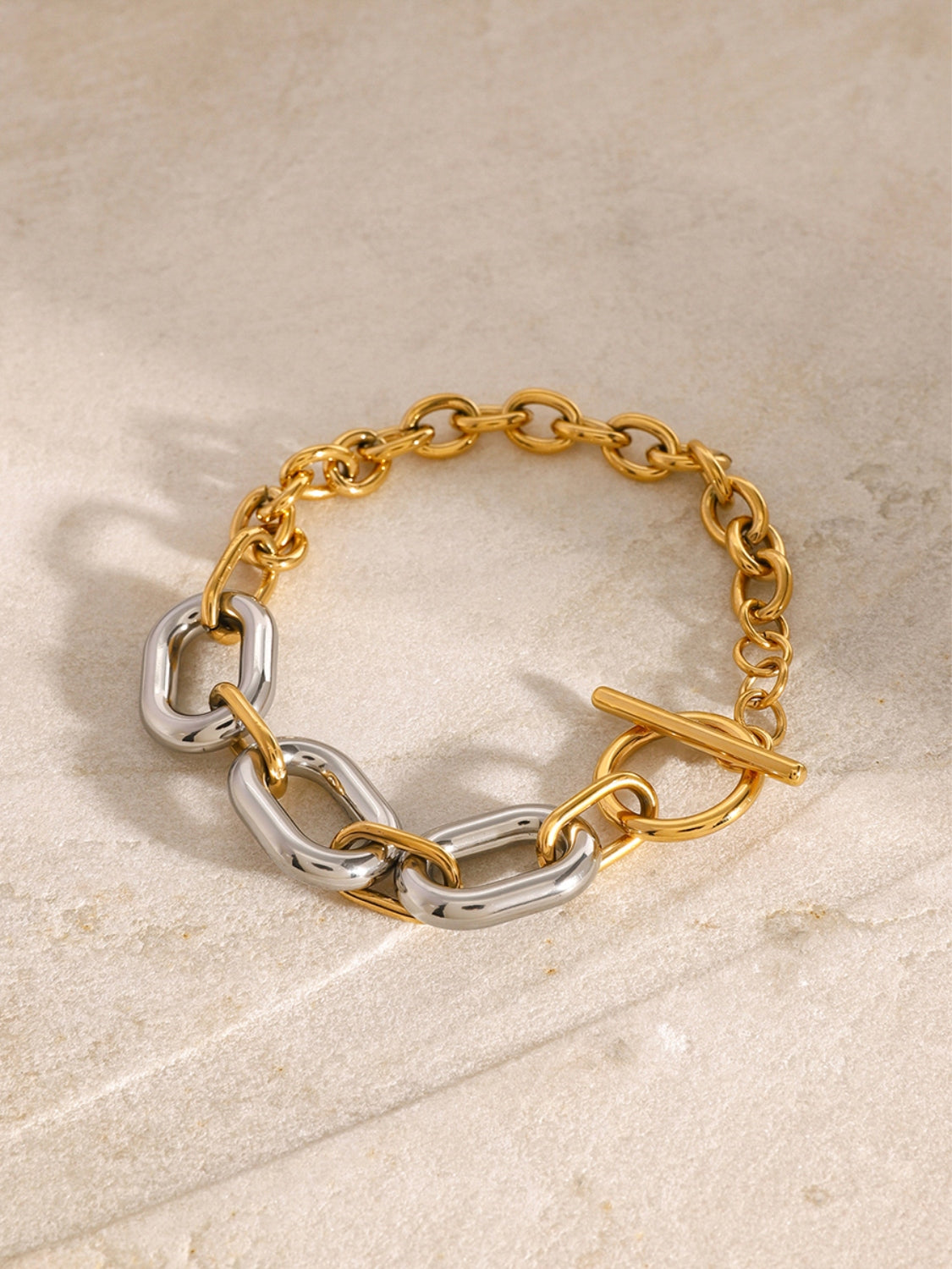 18K Gold-Plated Stainless Steel Chain Bracelet - felvior