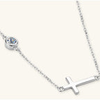 Cross 925 Sterling Silver Moissanite Necklace