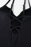 Embroidered V-Neck One-Piece Swimwear - felvior