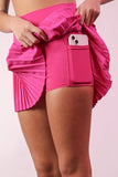 VERY J Pleated Activewear Skirt with Shorts Inside - felvior