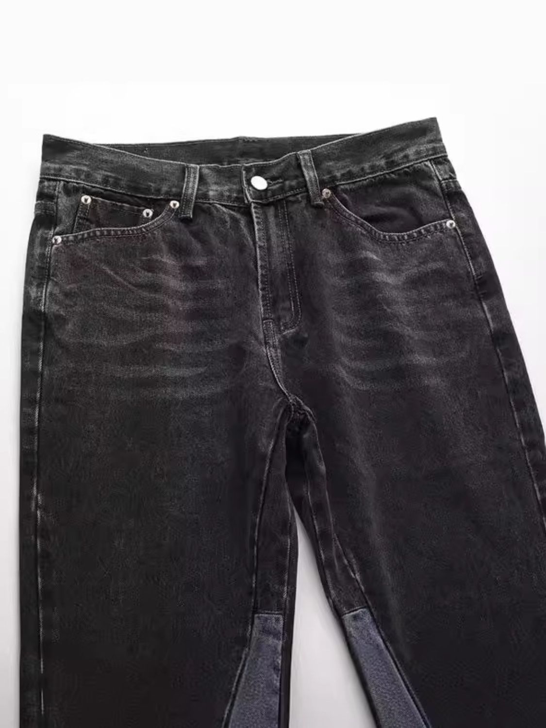 Men's Washed Bootcut Jeans - felvior