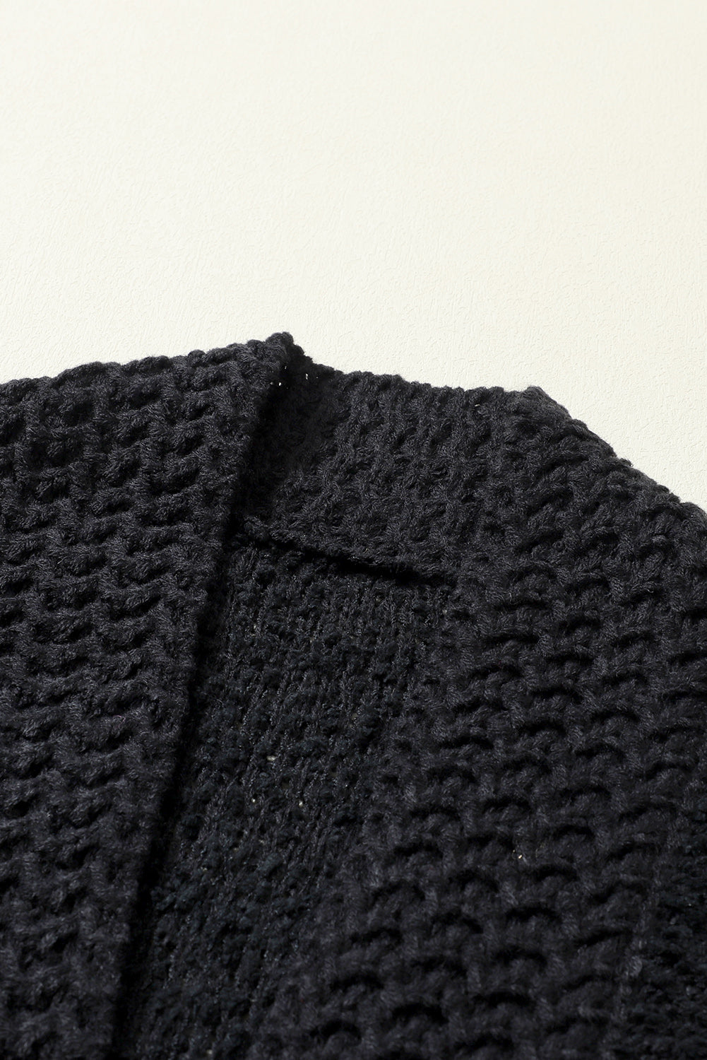 Solid Color Open Front Cardigan - felvior