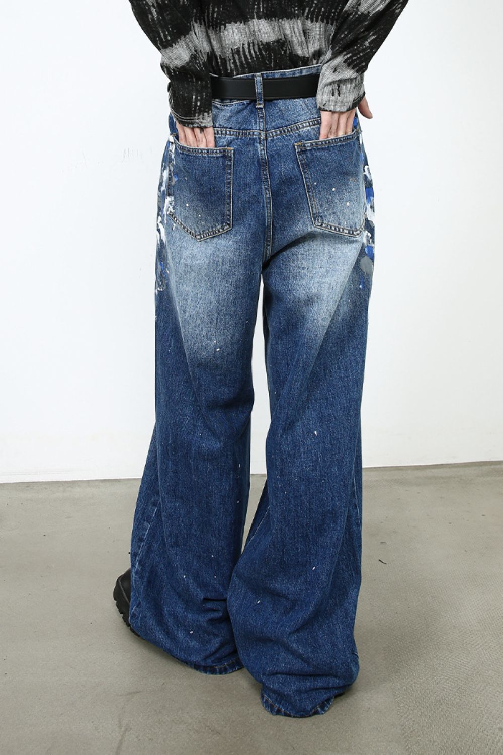 Men's Paint Wide Leg Jeans