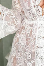 V-Neck Lace Cover-Up Dress