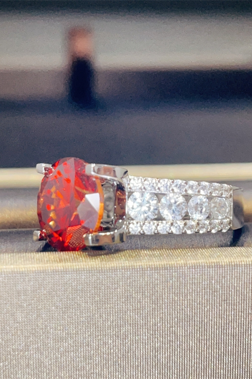 5 Karat Moissanit 925 Sterling Silber Ring Zweitbild