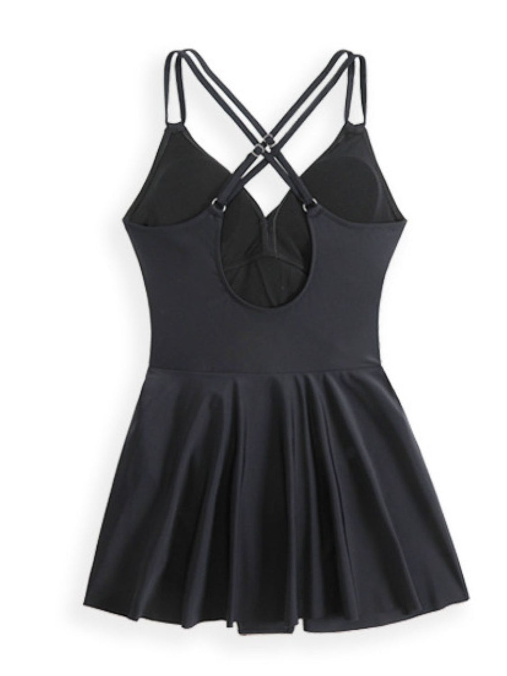 Twisted Front Crisscross Double Spaghetti Strap One-Piece Swimwear