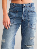 Distressed Jeans with Pockets