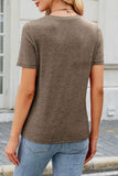 Round Neck Short Sleeve T-Shirt - felvior