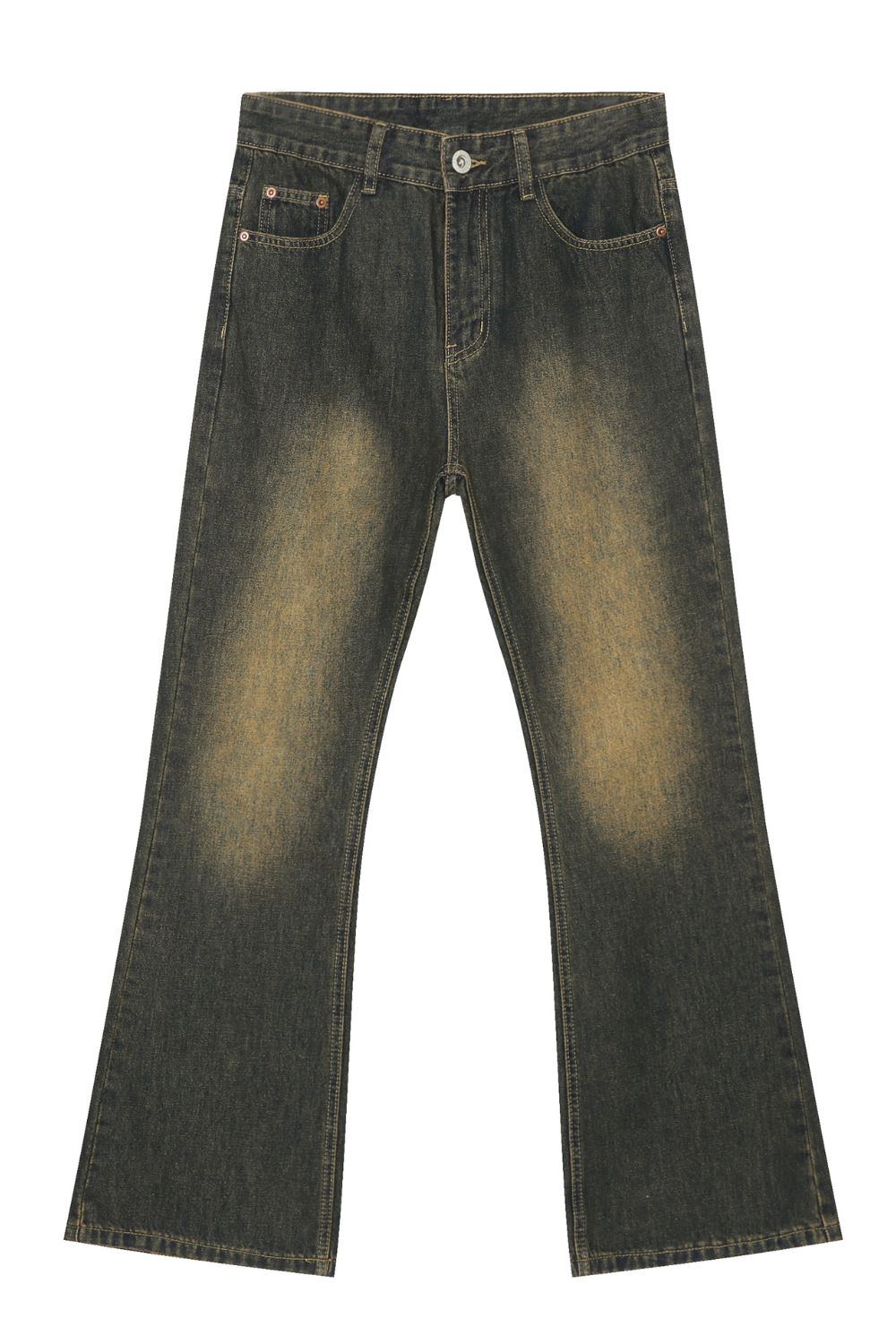 Men's Washed Bootcut Jeans
