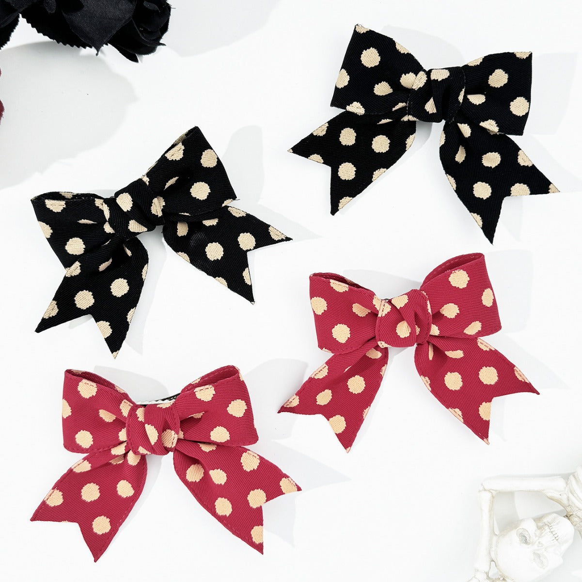 2-Piece Polka Dot Bow Hair Clip Hauptbild