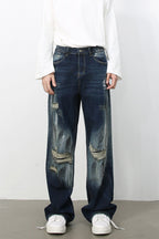 Men's Distressed Jeans with Pockets