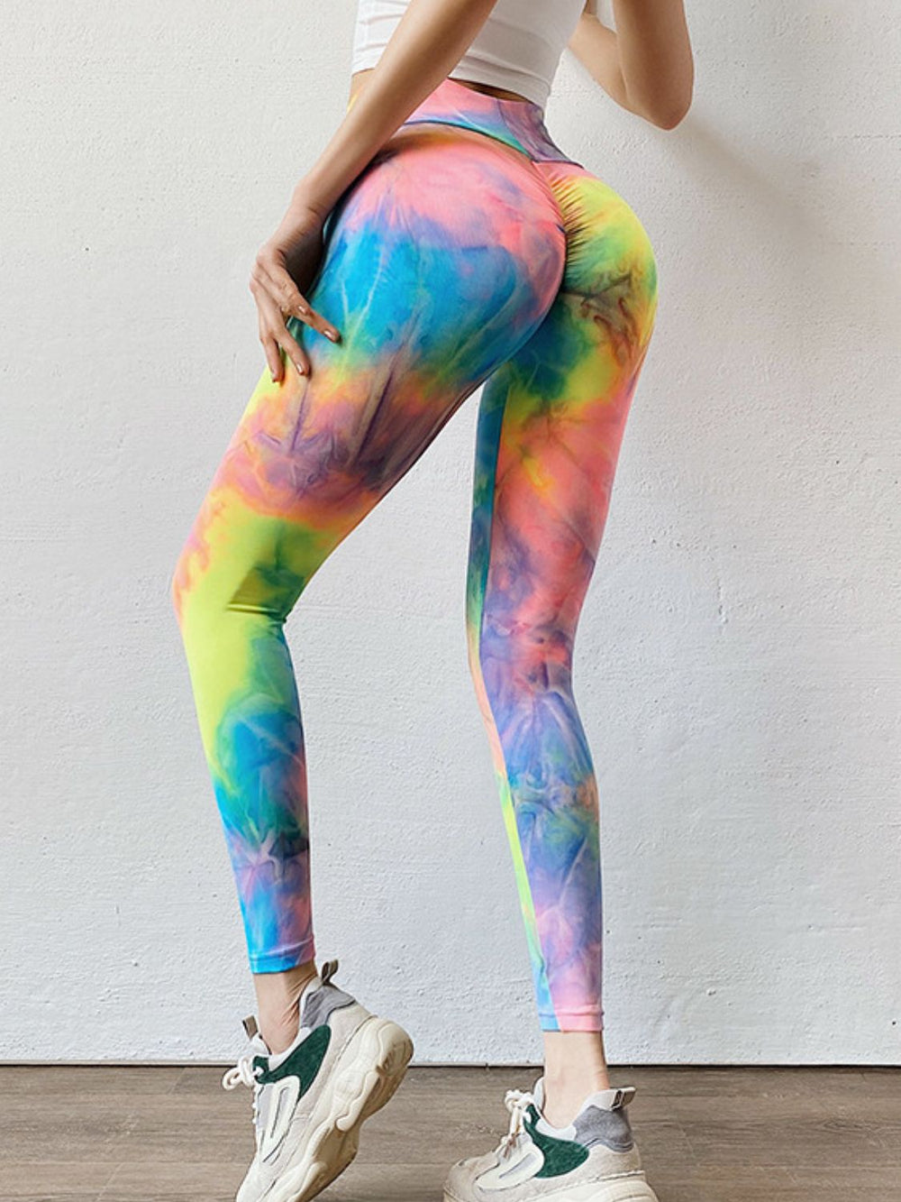 Tie-Dye High Waist Active Leggings - felvior