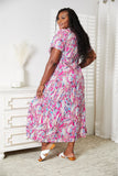 Double Take Multicolored V-Neck Maxi Dress - felvior
