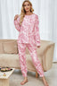 Shiny Tie-Dye Long Sleeve Top and Drawstring Joggers Lounge Set
