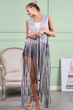 BiBi Star Stud With Long Fringe Detail Suede Vest