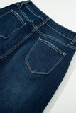 Distressed Wide Leg Jeans with Pockets - felvior