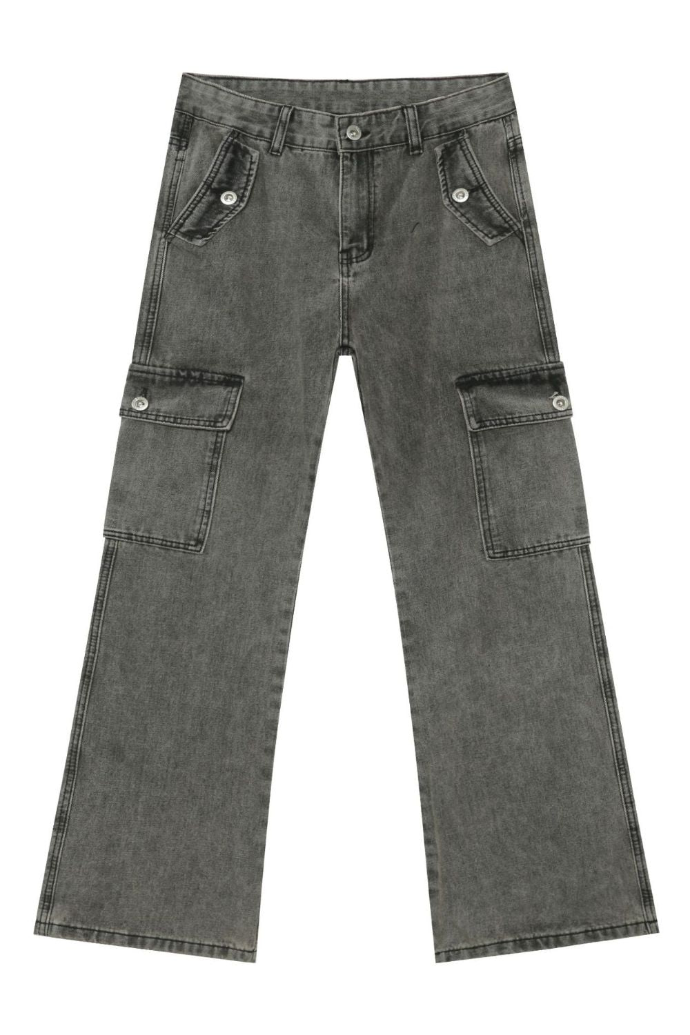 Men's Straight Leg Jeans with Cargo Pockets