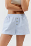 Striped Elastic Waist Shorts