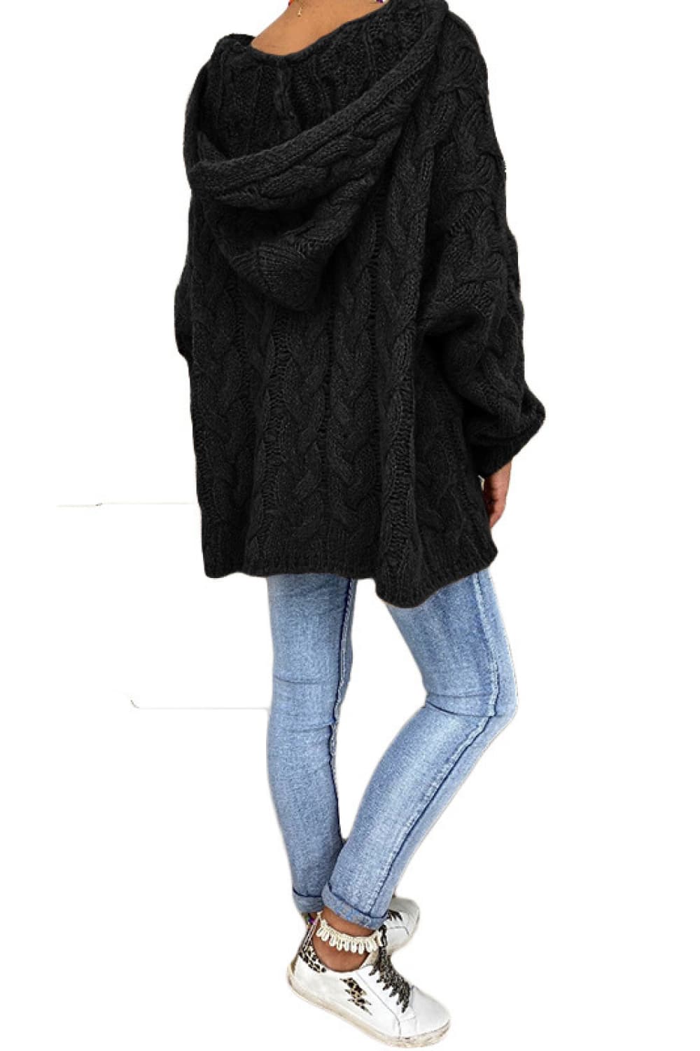 Cable-Knit Hooded Sweater - felvior