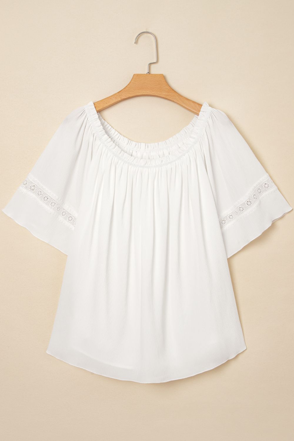 Lace Detail Off-Shoulder Blouse