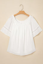 Lace Detail Off-Shoulder Blouse