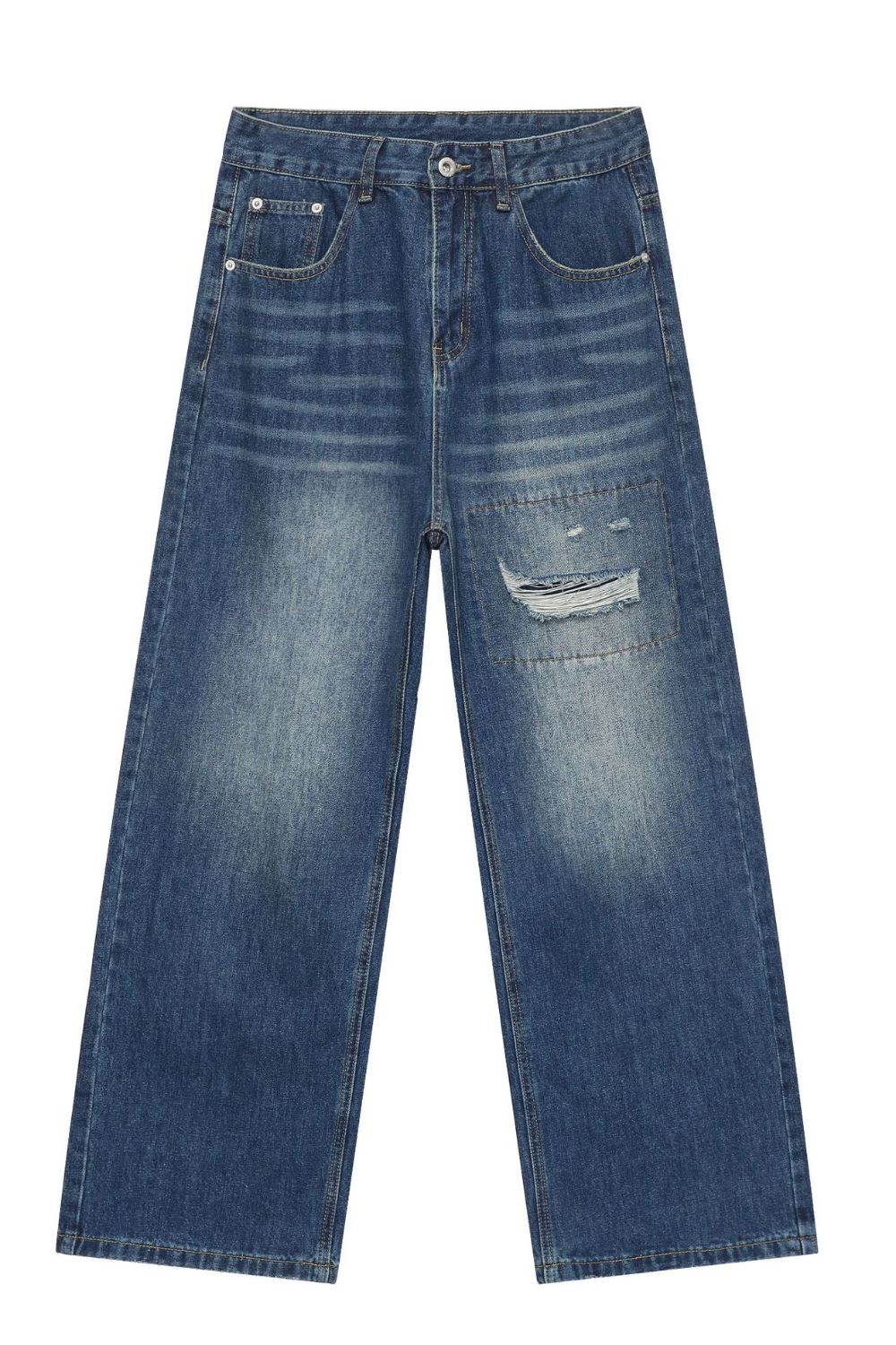 Men's Distressed Jeans with Pockets