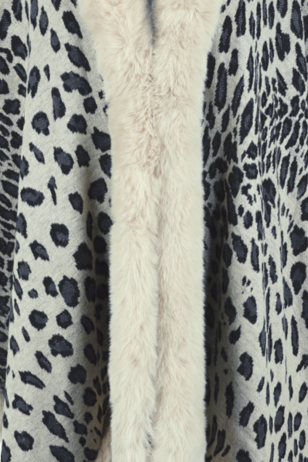 Leopard Open Front Poncho - felvior