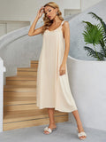 Ruffled V-Neck Midi Dress - felvior