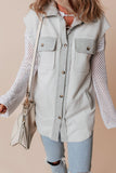 Pocketed Curved Hem Button Up Vest - felvior