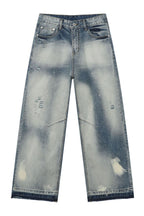 Men's Distressed Wide Leg Jeans