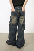 Men's Wide Leg Cargo Jeans