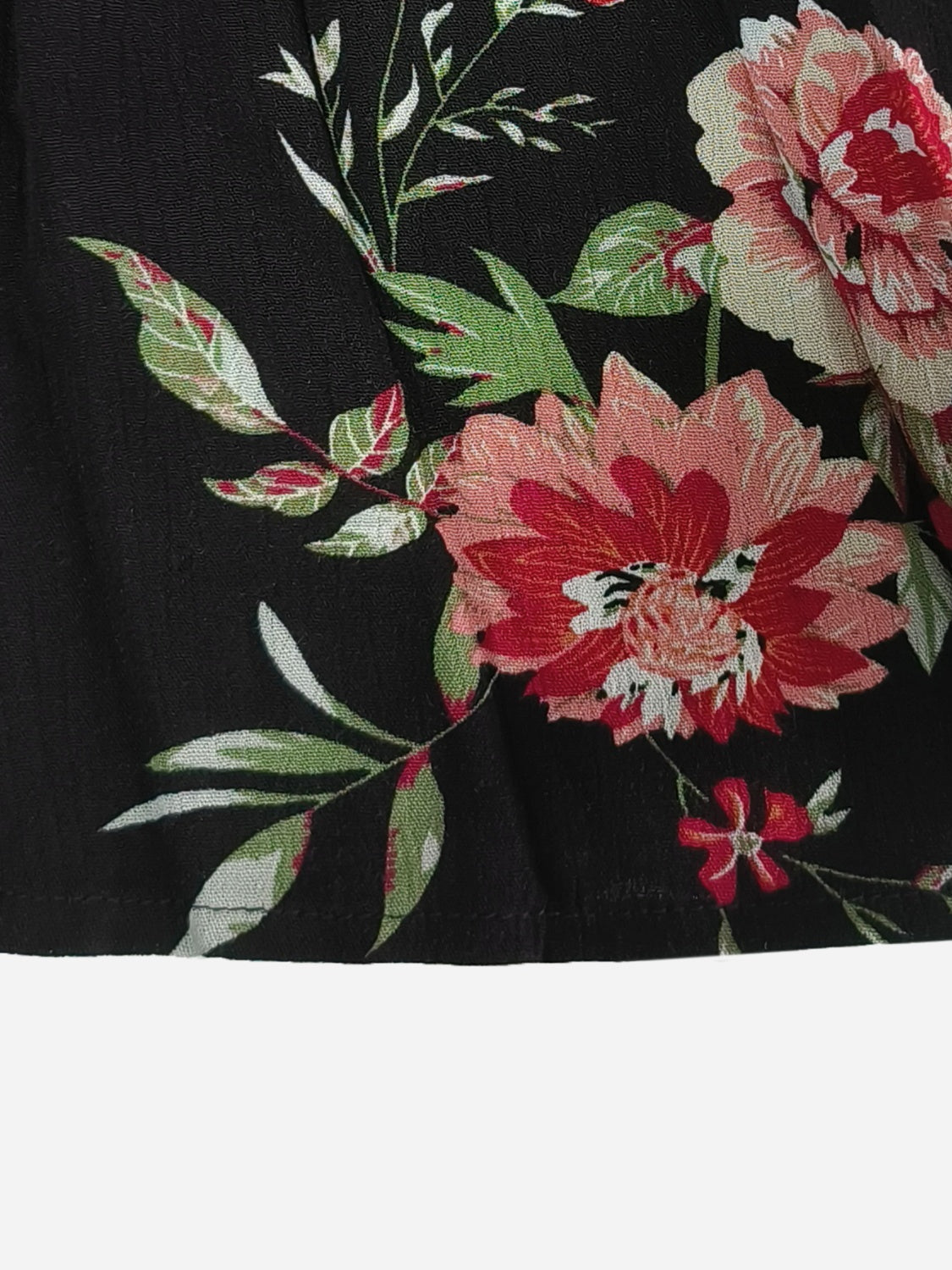 Plus Size Floral Flare Sleeve Dress - felvior