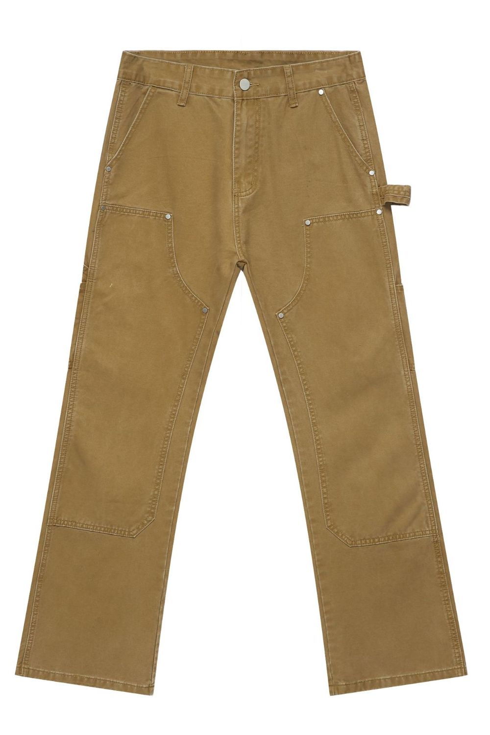 Men's Wide Straight Leg Jeans with Pockets