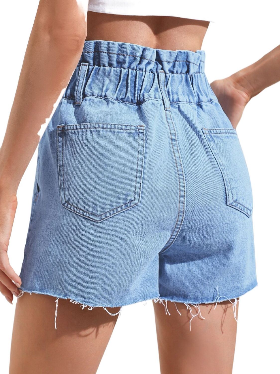Denim Shorts with Pockets - felvior