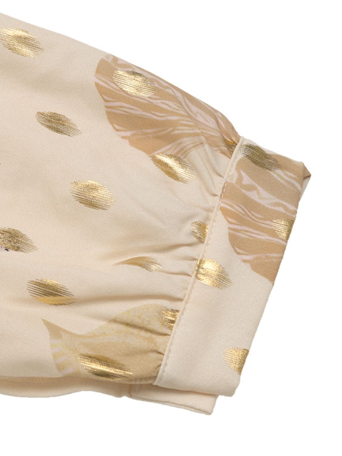 Perfee Printed Collared Neck Long Sleeve Shirt - felvior