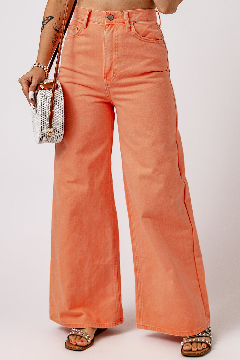 Wide Leg High Waist Jeans - felvior