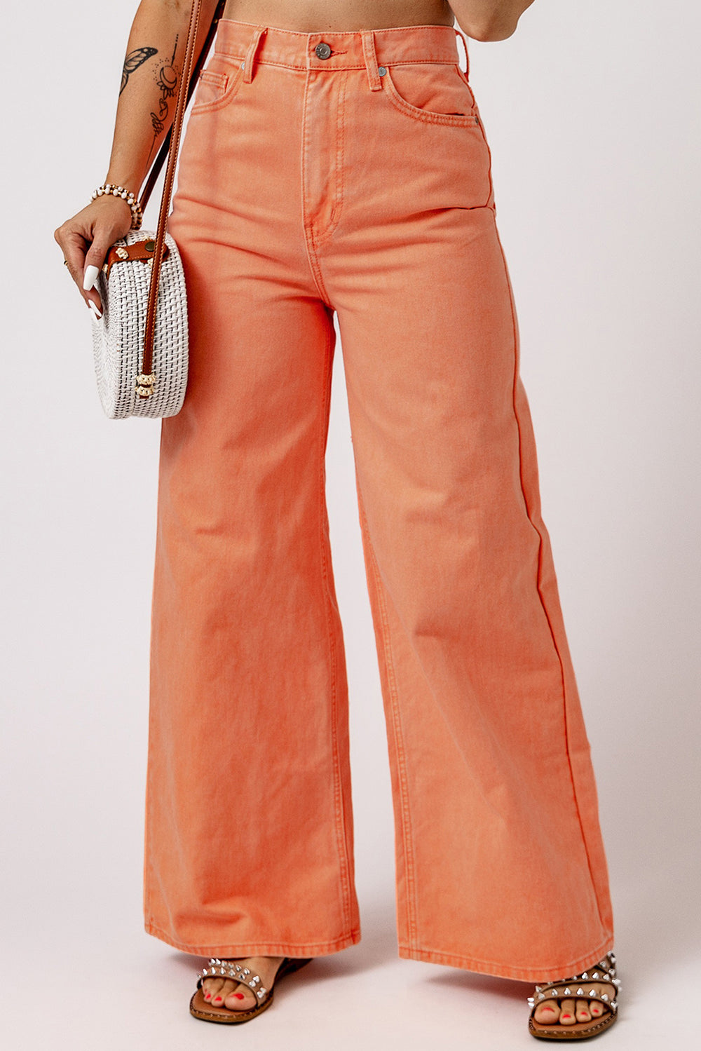 Wide Leg High Waist Jeans - felvior