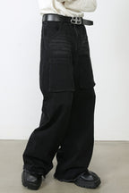 Men's Wide Leg Jeans with Pockets