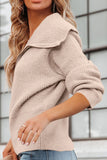 Zip Up Long Sleeve Cardigan - felvior
