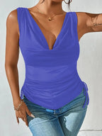 Side Drawstring Ruched Tank