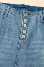 Button Fly High Waist Jeans