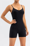 Spaghetti Strap Round Neck Romper - felvior