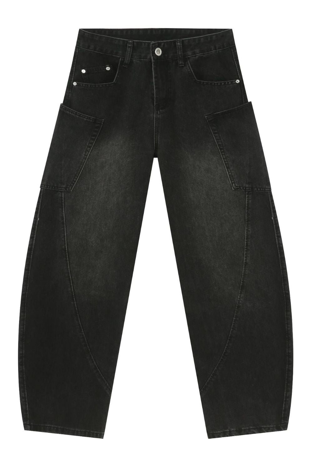Men's Wide Leg Jeans with Pockets