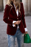 Lapel Collar One Button Blazer - felvior
