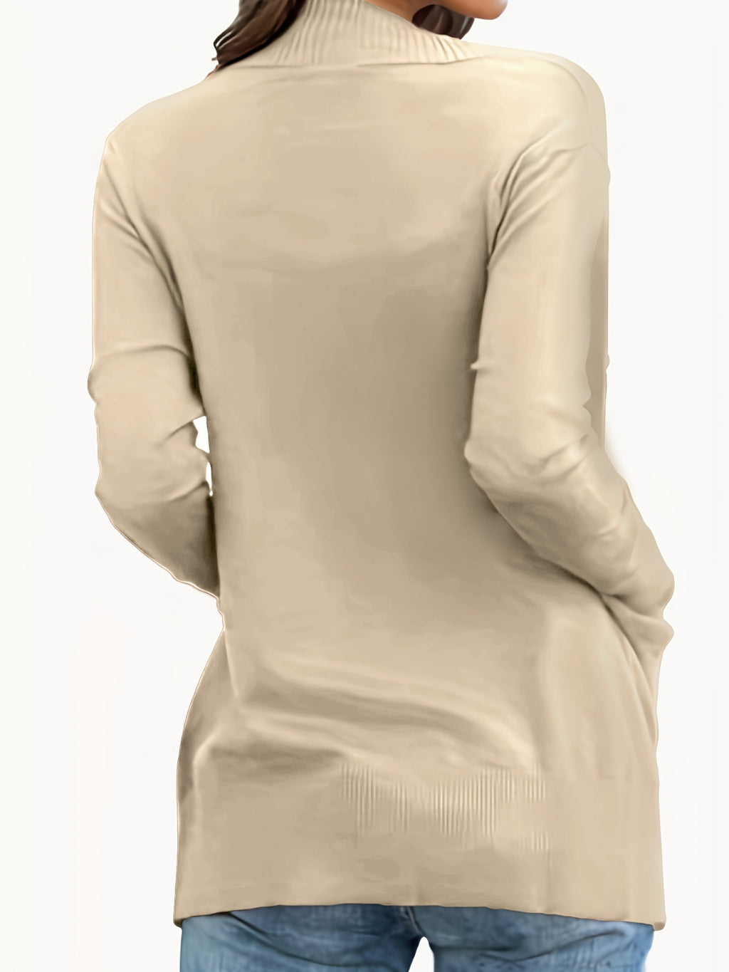 Open Front Long Sleeve Sweater Cardigan