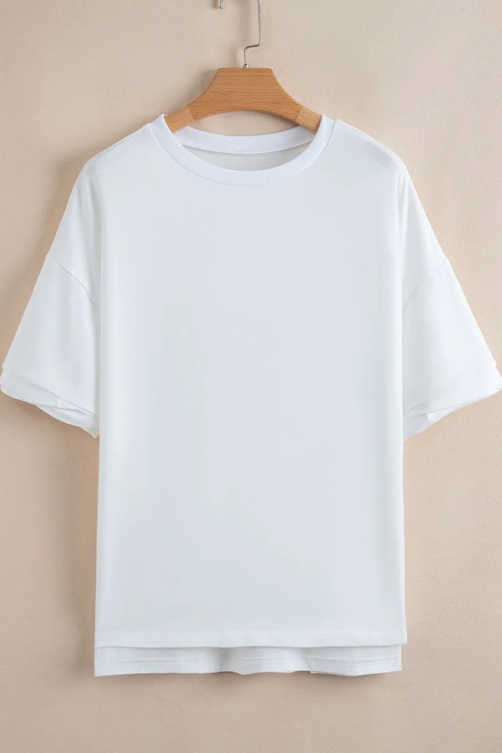 Loose Half Sleeve Hi Low Hem T Shirt