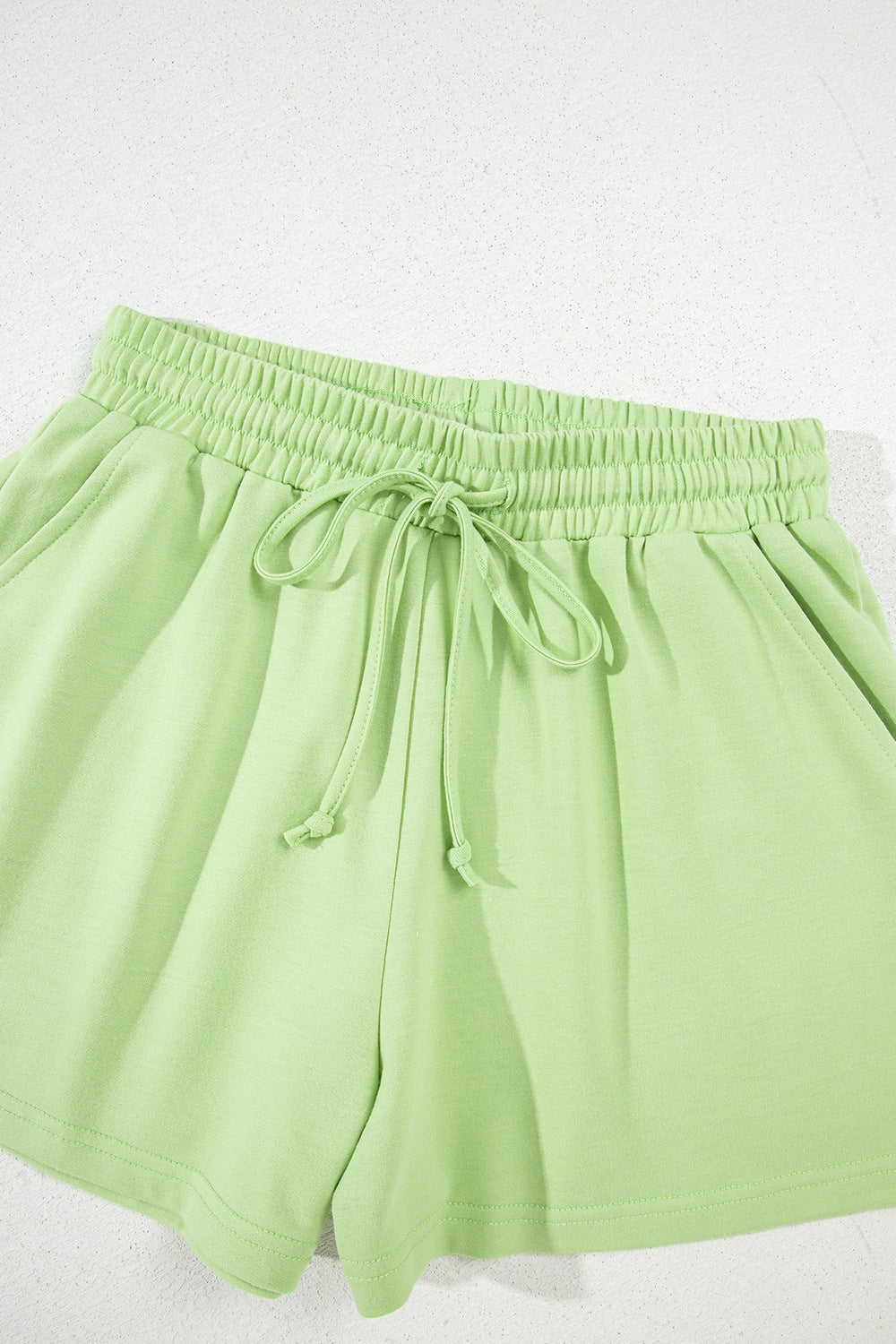 Loose V Neck Half Sleeve Tee and Drawstring Shorts Plus Size